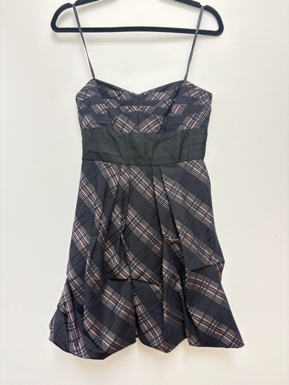 BCBG Max Azria Checkered Spaghetti Strap Dress Size 2